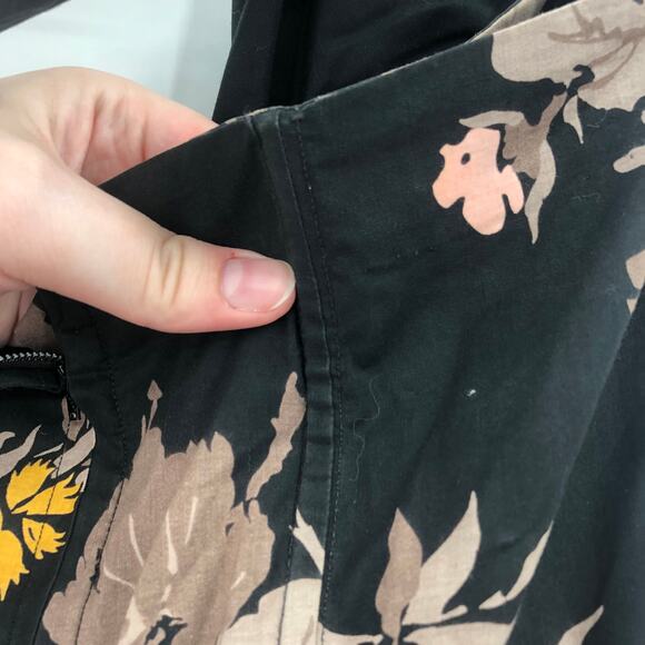 Vintage Sleeveless Belted Fit Flare Dress Halter Neck Backless Floral Circle - Picture 9 of 12